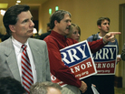 Mike Toomey (foreground), former chief of staff to Texas Gov. Rick Perry, watches primary election returns with other staffers in Austin in 2006. Mike Toomey (foreground), former chief of staff to Texas Gov. Rick Perry, watches primary election returns with other staffers in Austin in 2006.
